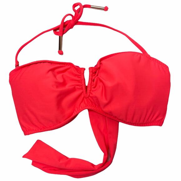 Eberjey Cactus Crush Amala Bikini Top Coral Small - Picture 7 of 8